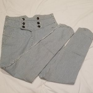 High waisted skinny sailor jeans